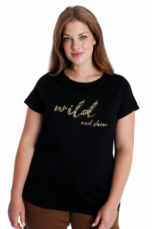 jersey T-shirt zwart