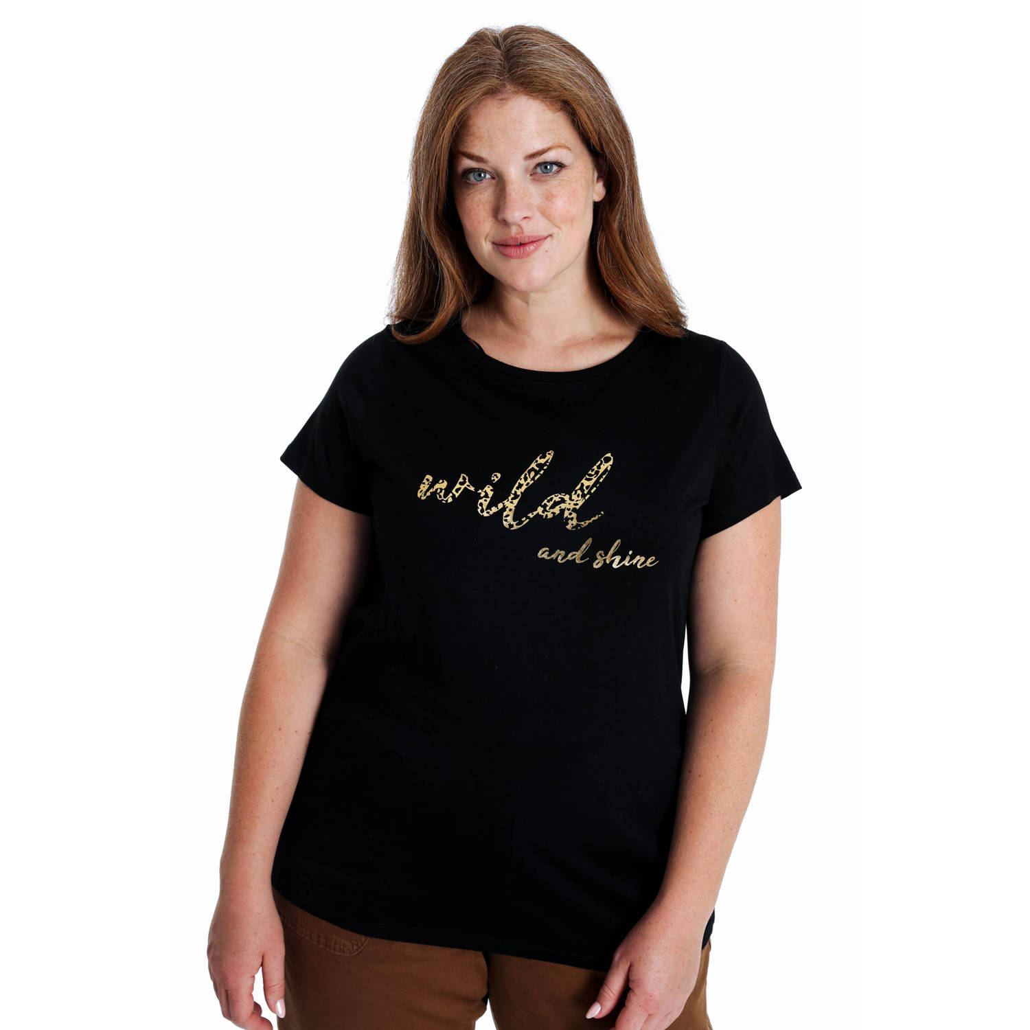 Paprika jersey T-shirt zwart