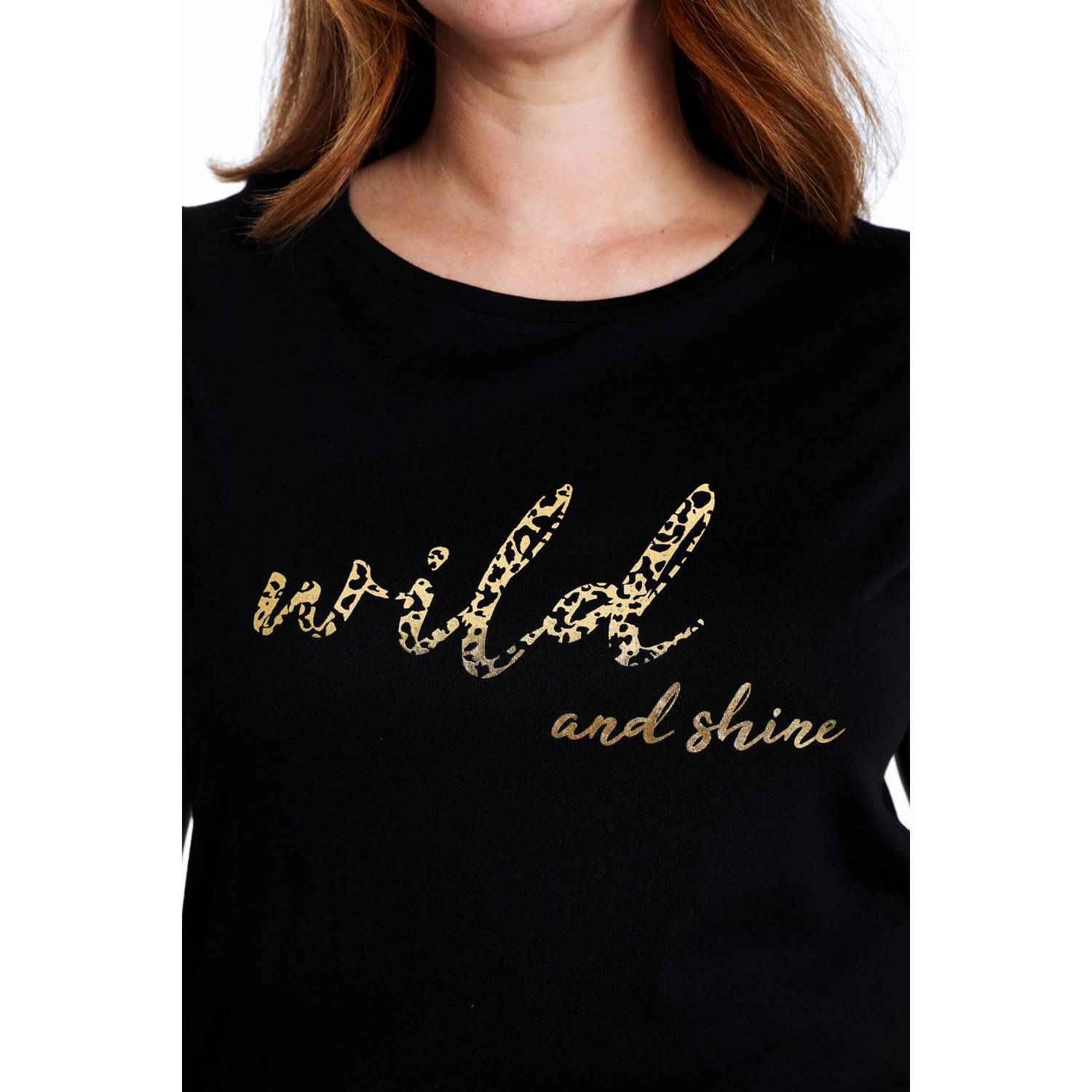 Paprika jersey T-shirt zwart