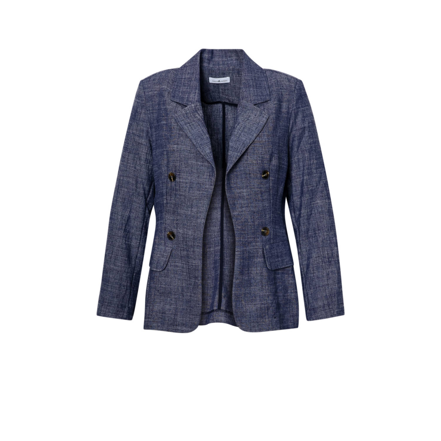 Paprika linnen regular blazer donkerblauw