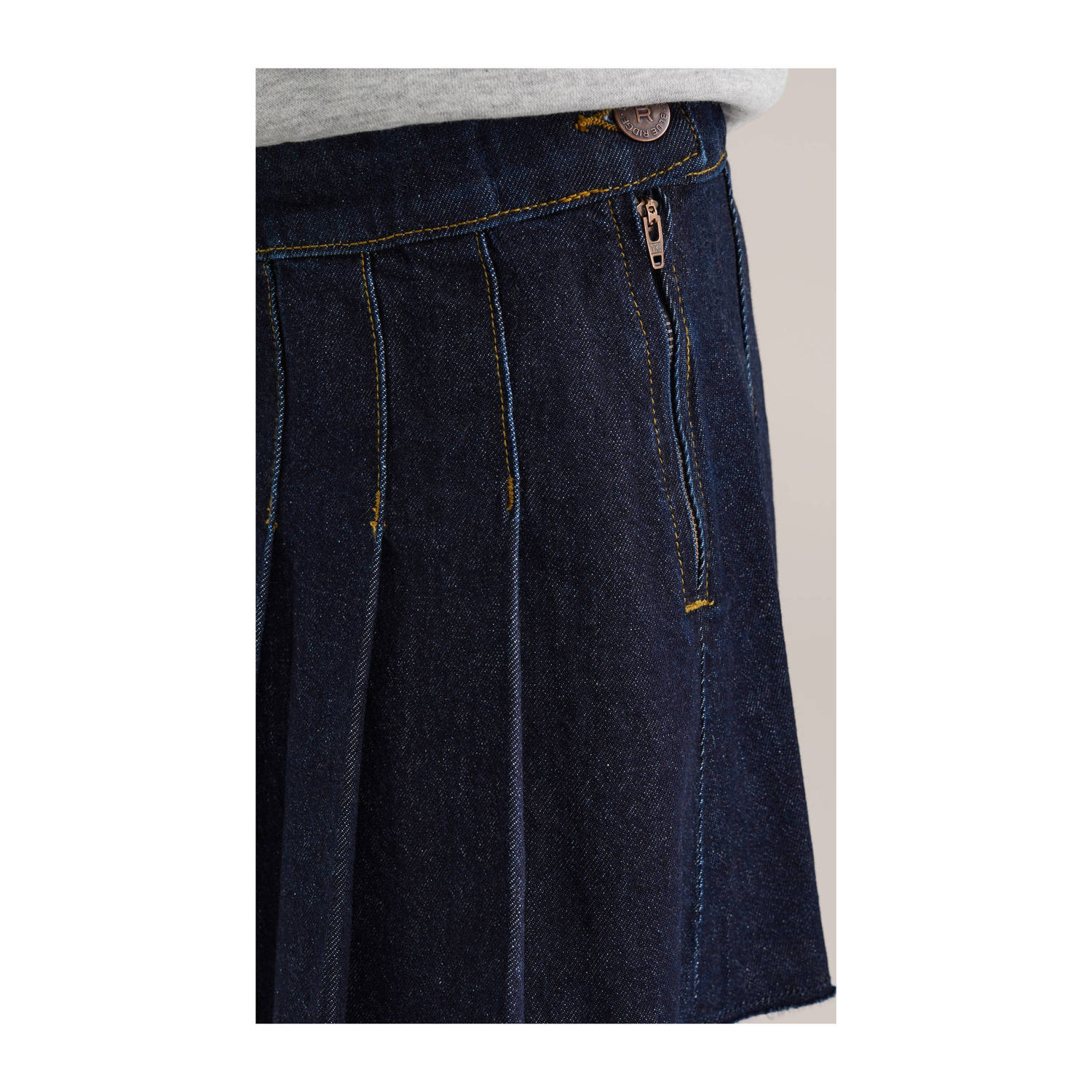 WE Fashion denim spijkerrok donkerblauw