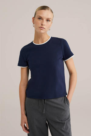 T-shirt donkerblauw