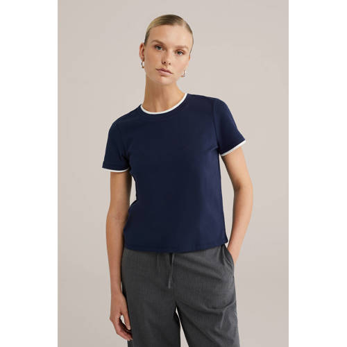 WE Fashion T-shirt donkerblauw afbeelding