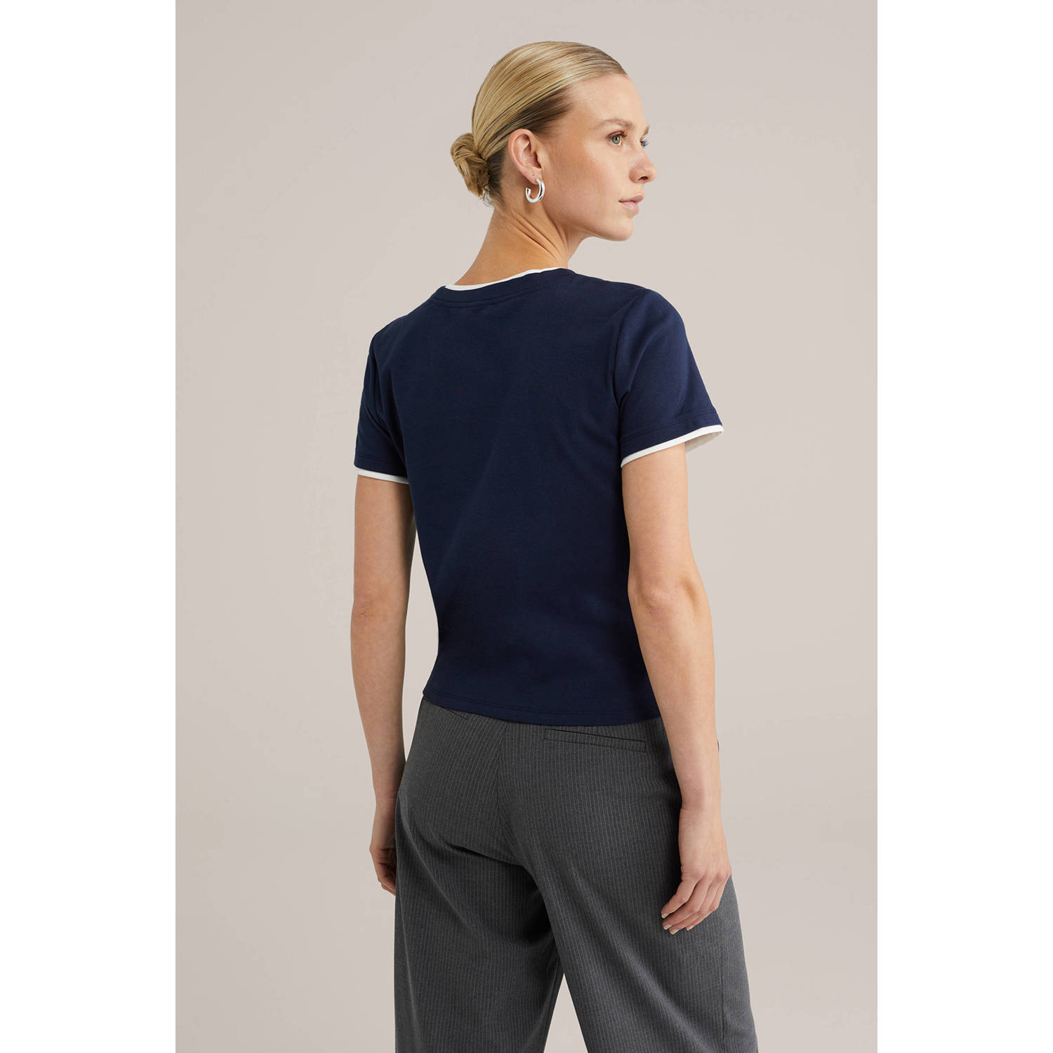 WE Fashion T-shirt donkerblauw