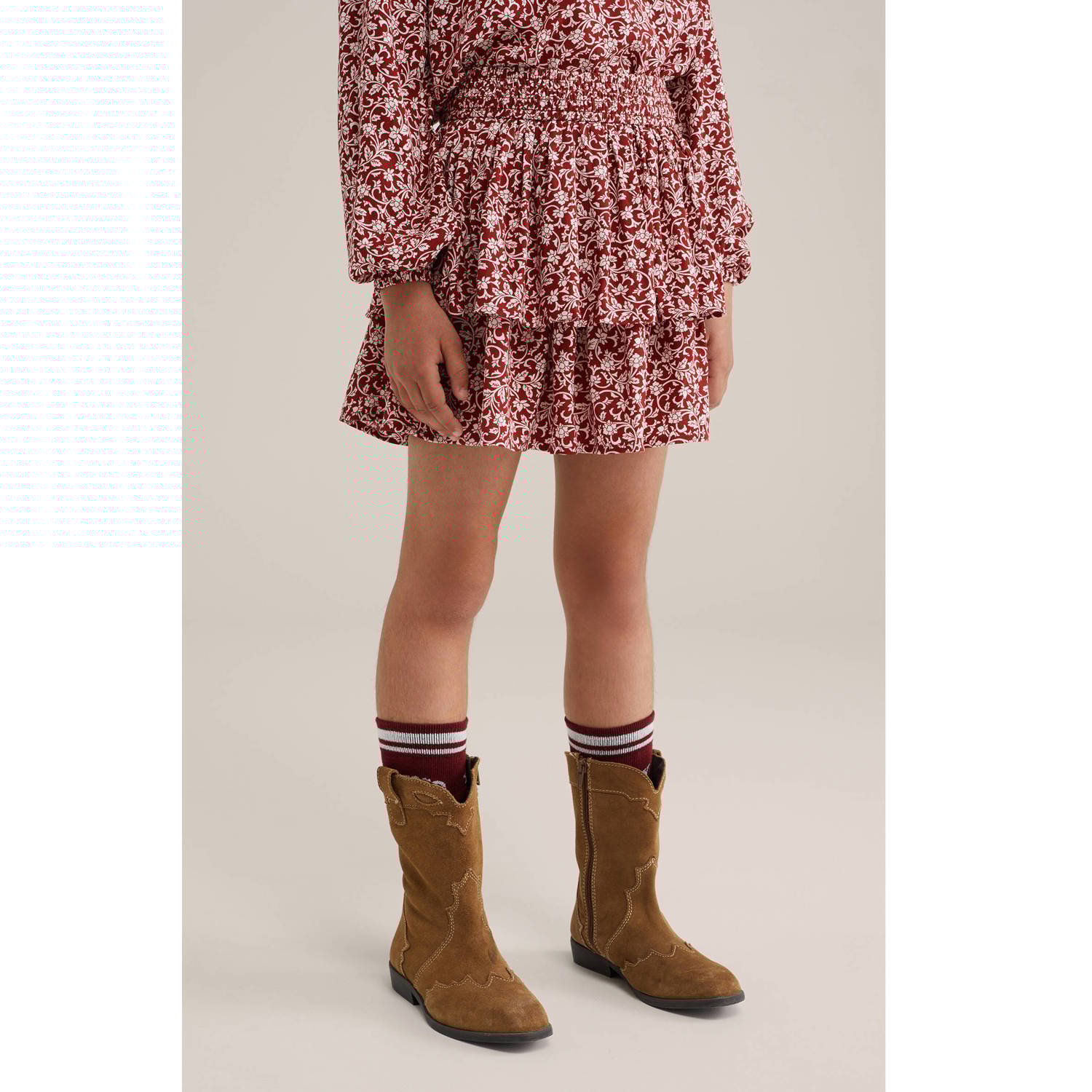 WE Fashion strokenrok rood