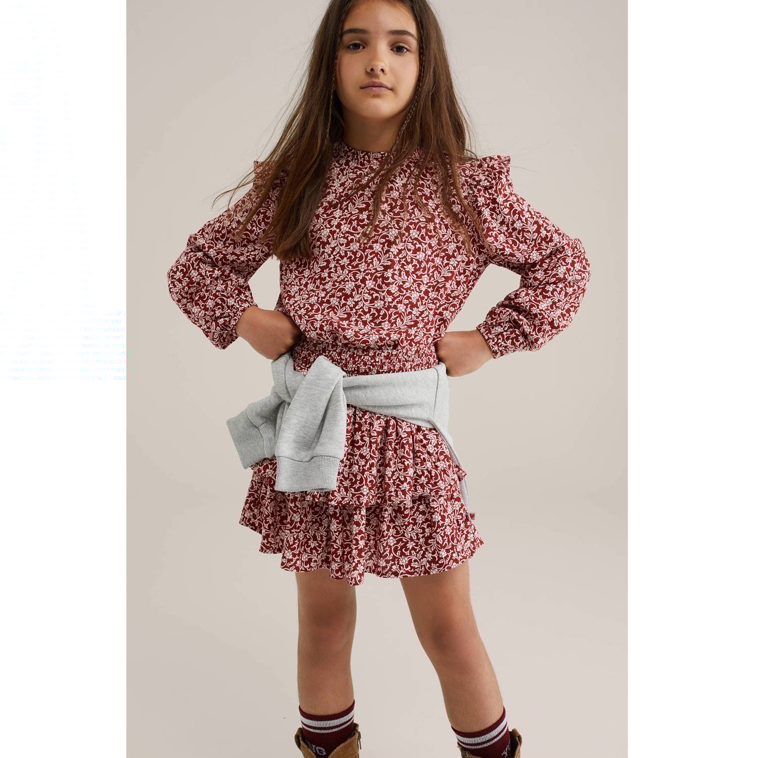 WE Fashion strokenrok rood