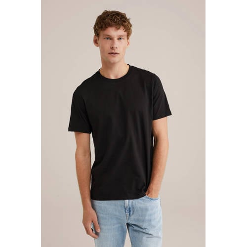 WE Fashion regular T-shirt zwart - (set van 3) afbeelding