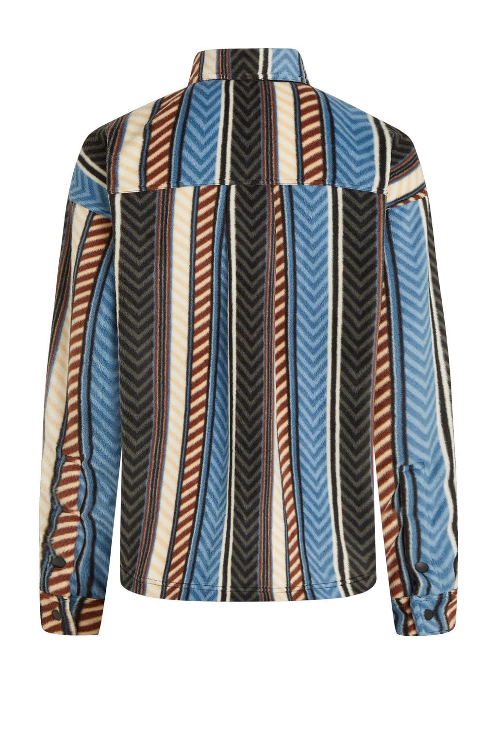 Blauwe dames O'Neill fleece blouse van polyester met lange mouwen, klassieke kraag en knoopsluiting