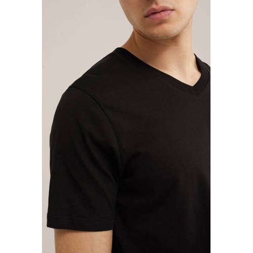WE Fashion regular T-shirt zwart - (set van 3) afbeelding