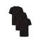 WE Fashion regular T-shirt zwart - (set van 3)