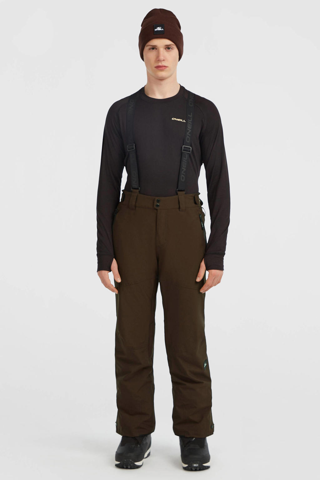 Bruine heren O'Neill ski broek van polyester met effen