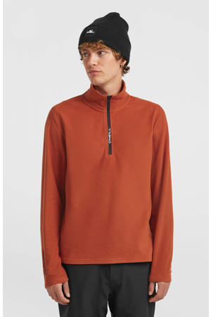 fleece trui donker oranje