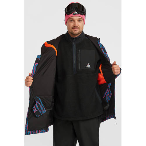 O'Neill ski-anorak FWC'Play Asymmetric zwart/roze/paars afbeelding