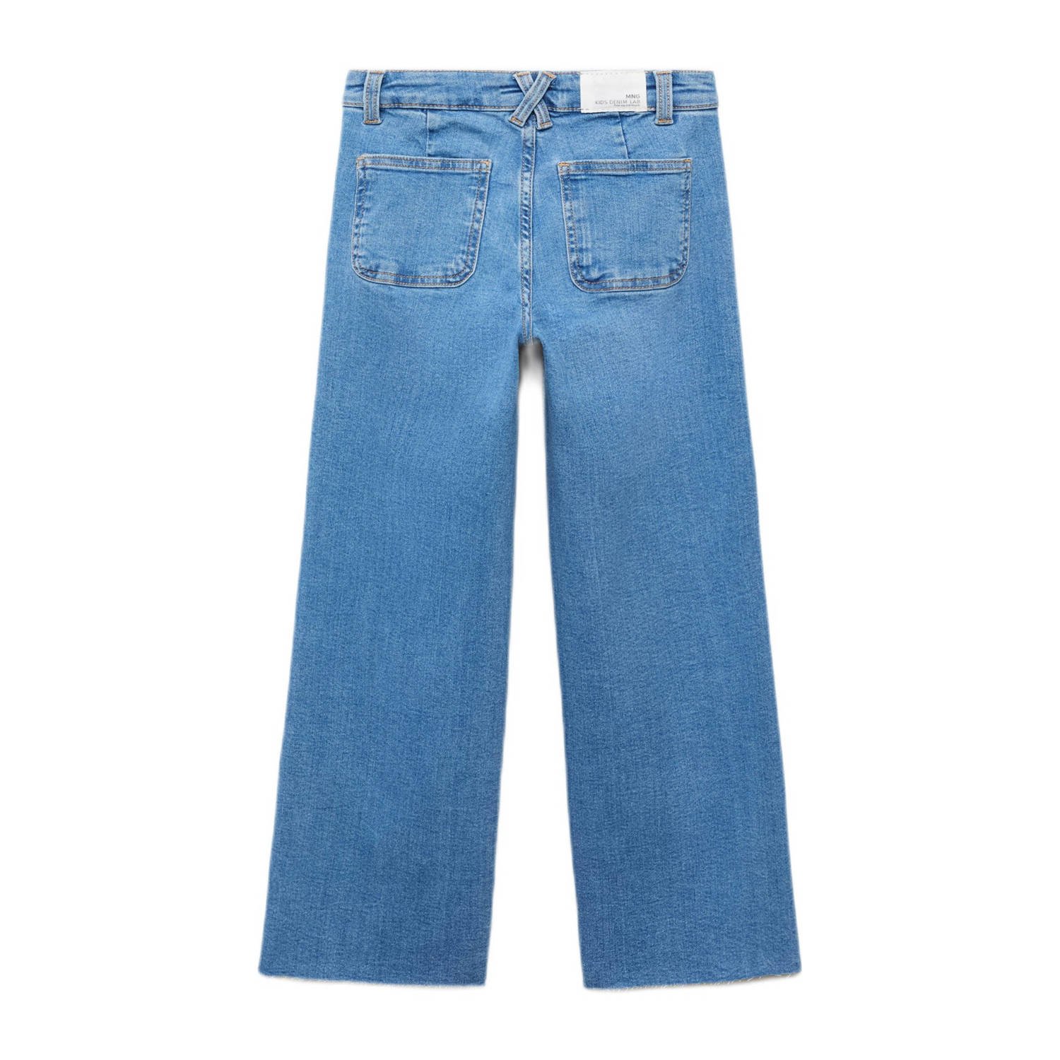 Mango Kids wide leg jeans medium blue denim