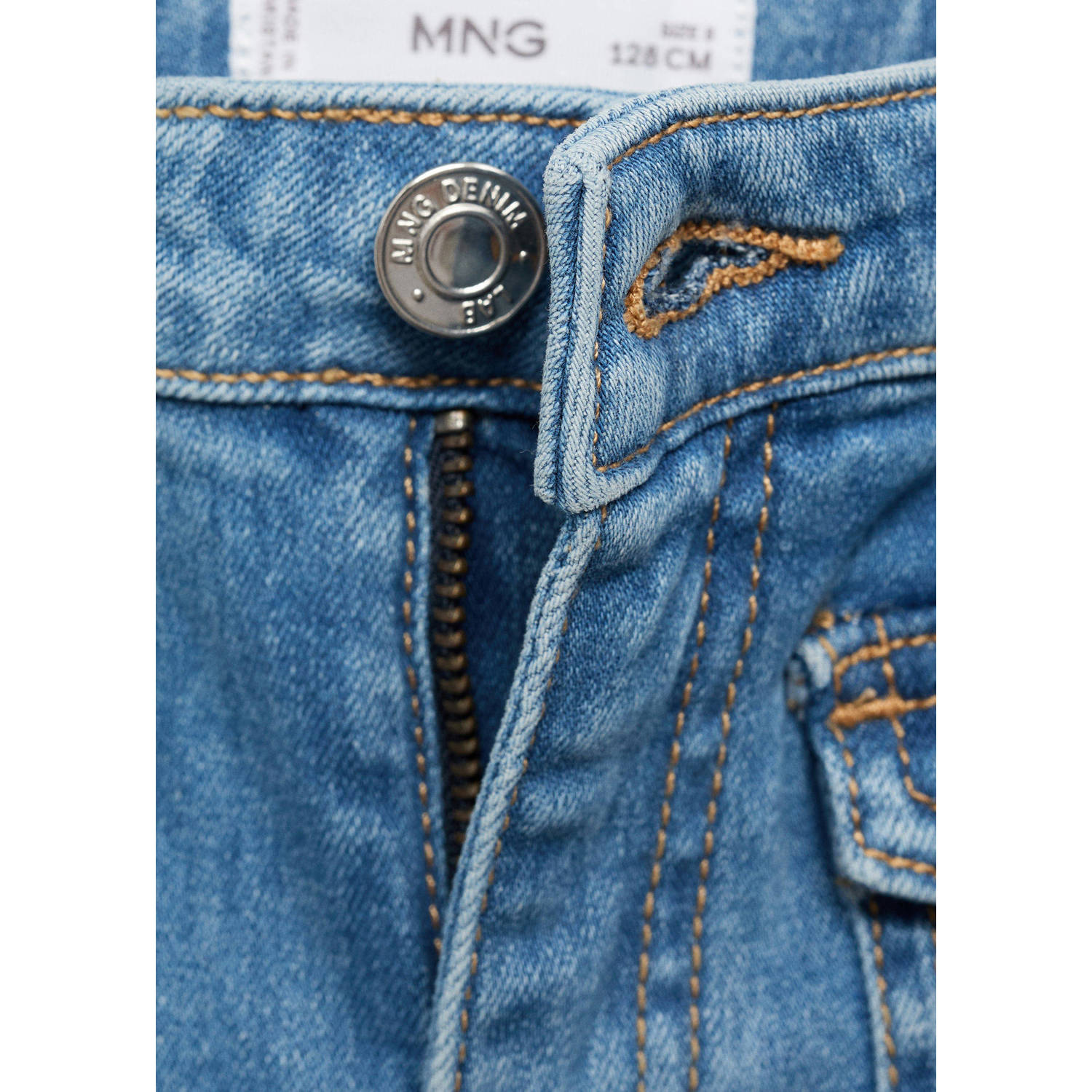 Mango Kids flared jeans medium blue denim