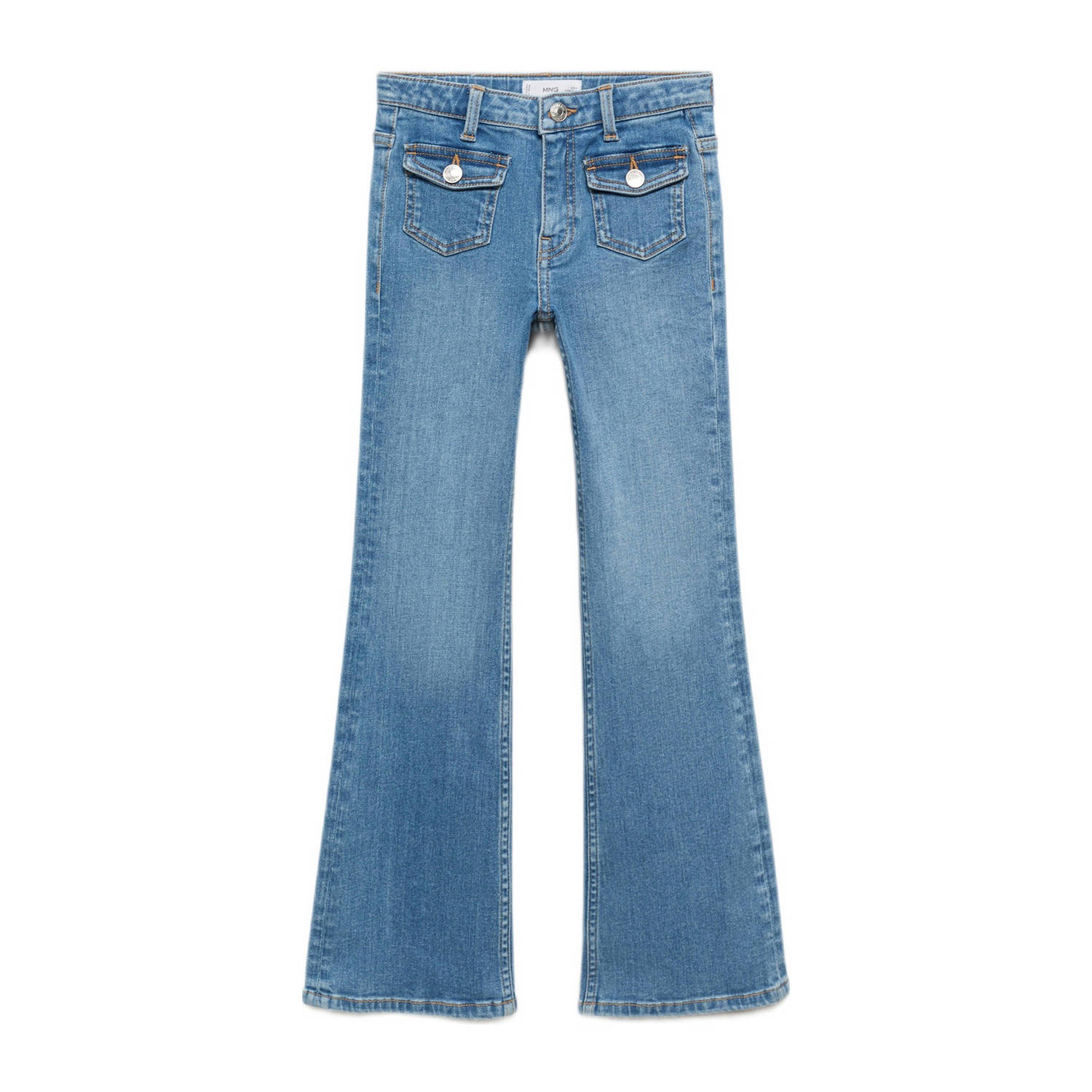 Mango Kids flared jeans medium blue denim