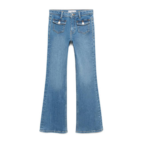 Mango Kids flared jeans medium blue denim afbeelding