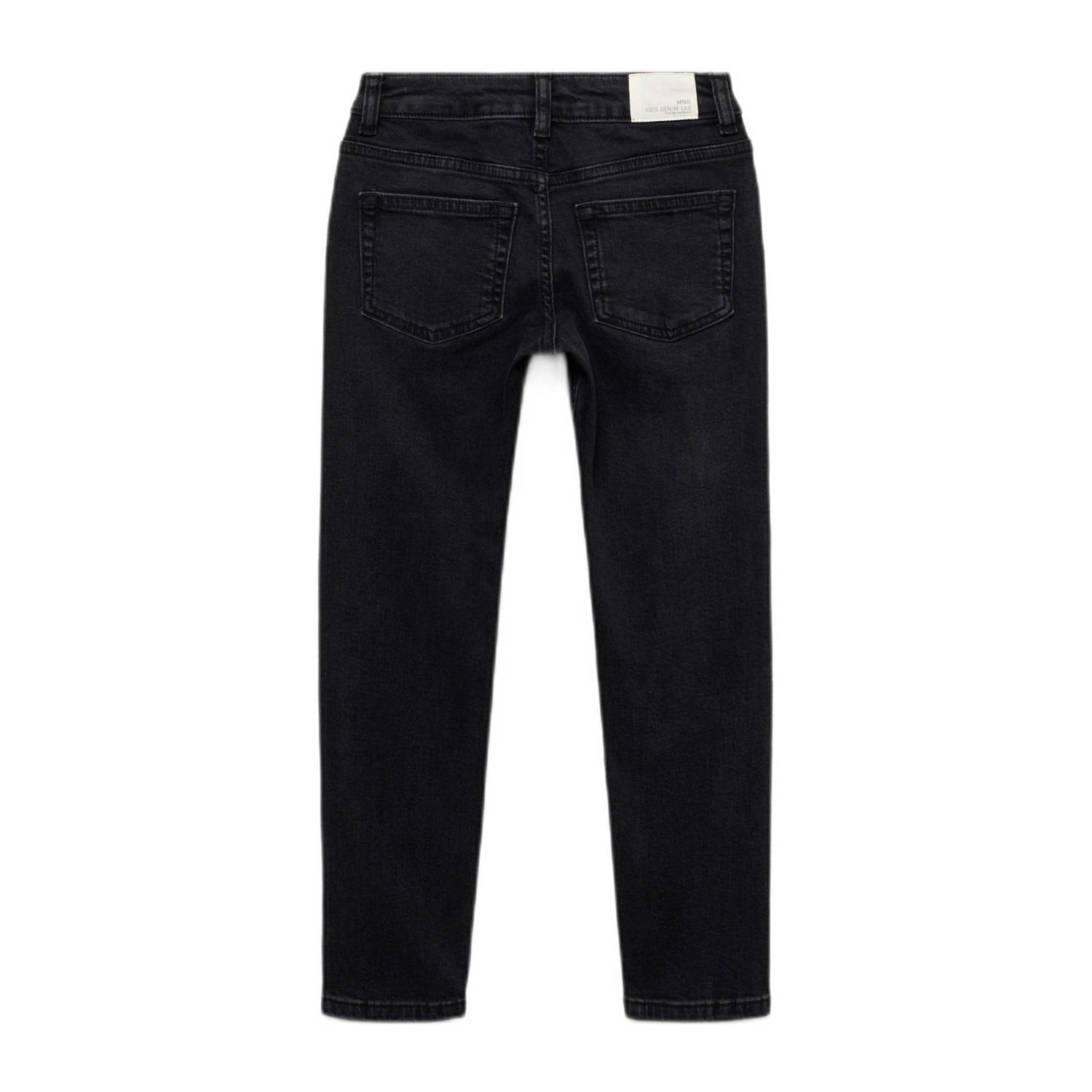 Mango Kids waist slim fit jeans zwart