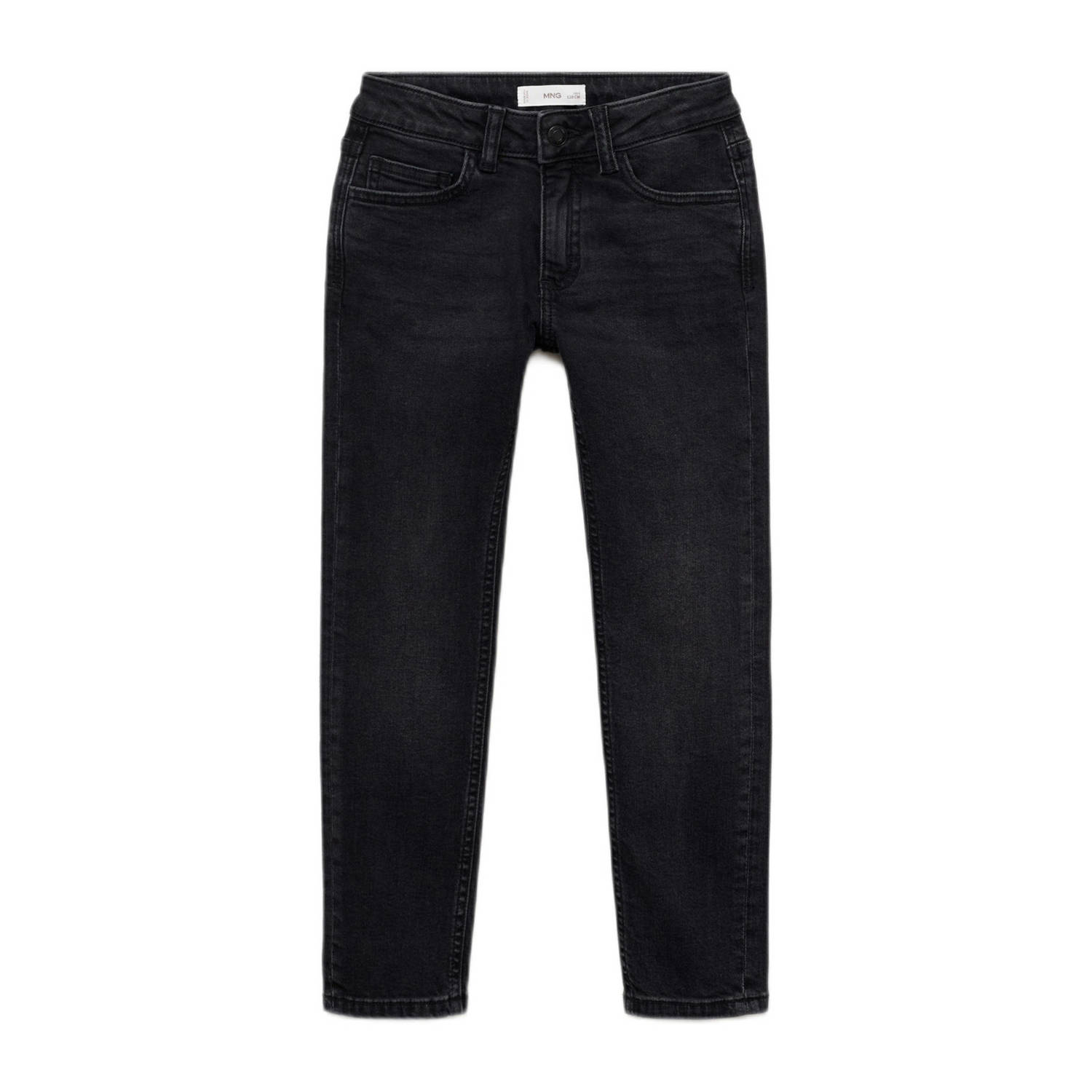 Mango Kids waist slim fit jeans zwart