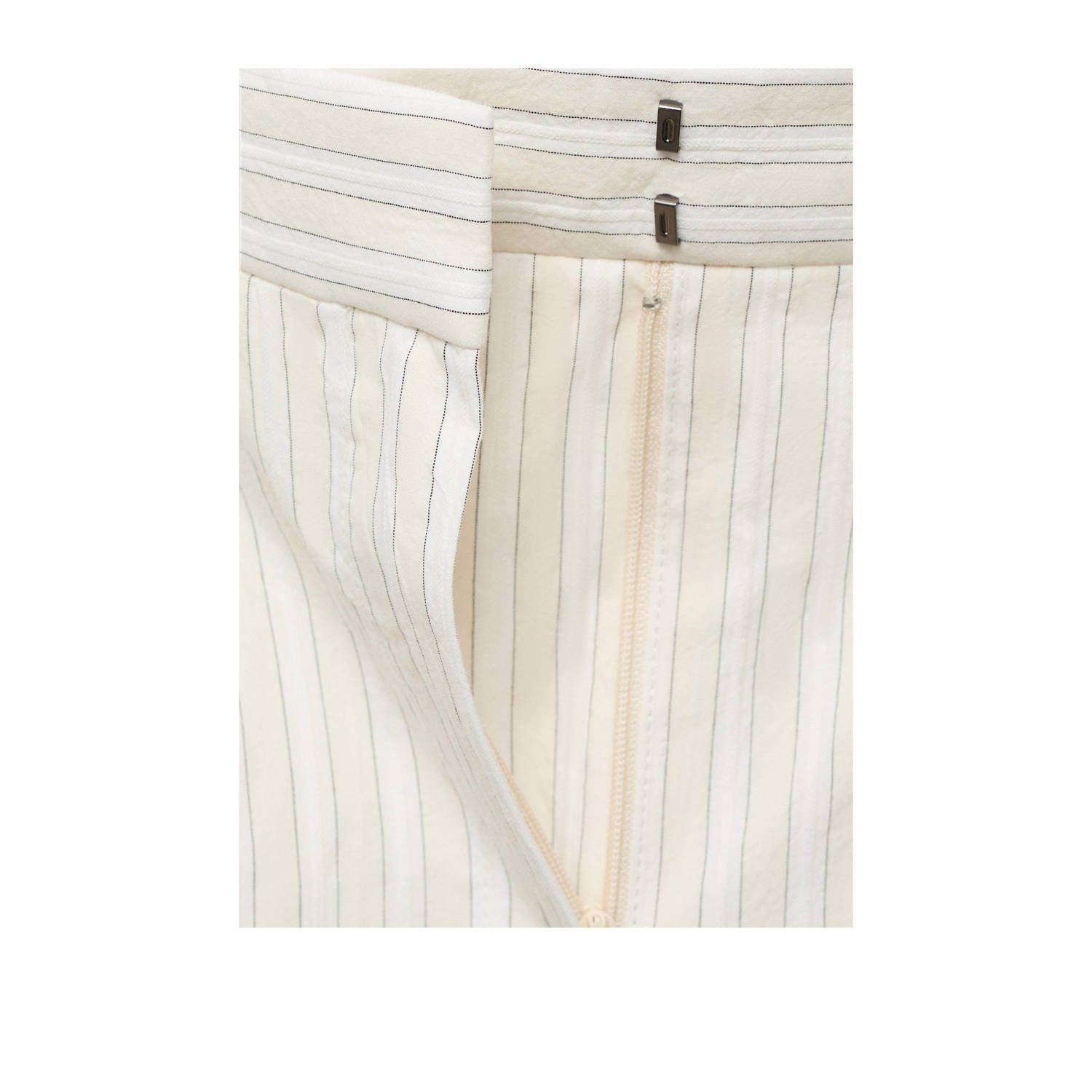 Mango wide leg regular waist pantalon beige