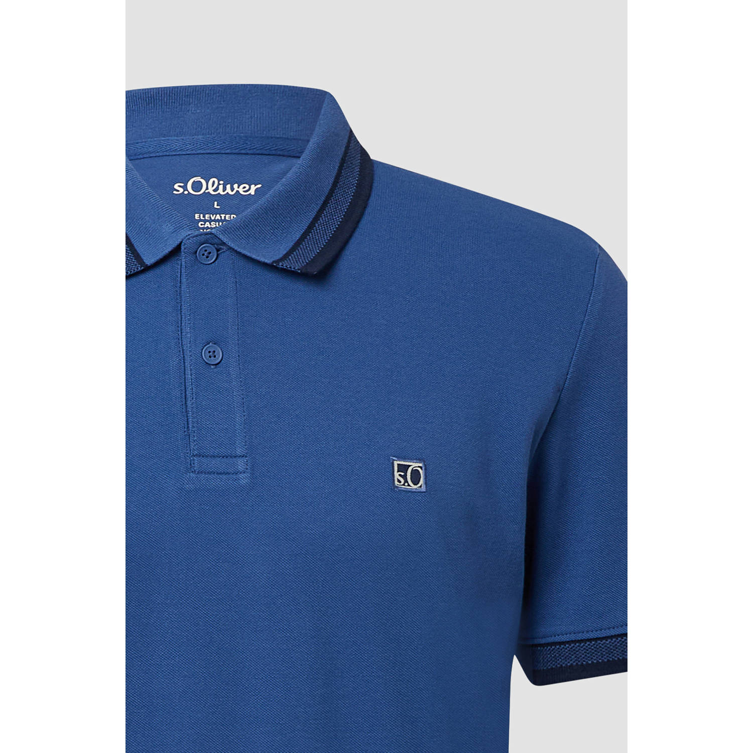 s.Oliver regular polo blauw