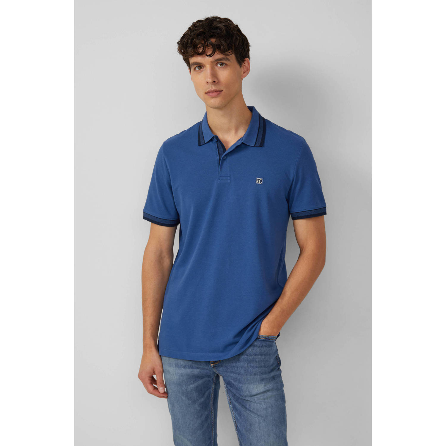 S.Oliver regular polo blauw
