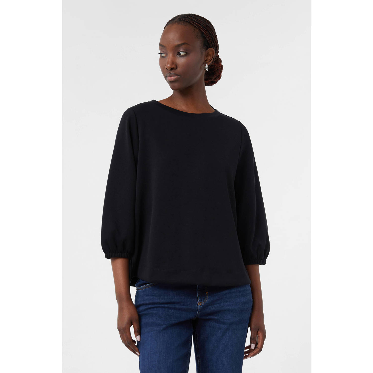 Comma sweater zwart