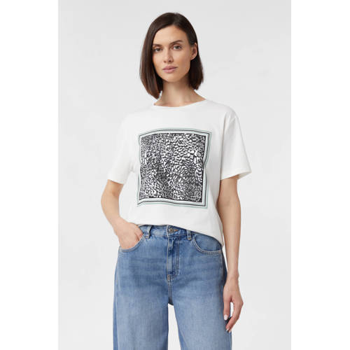 comma T-shirt wit afbeelding