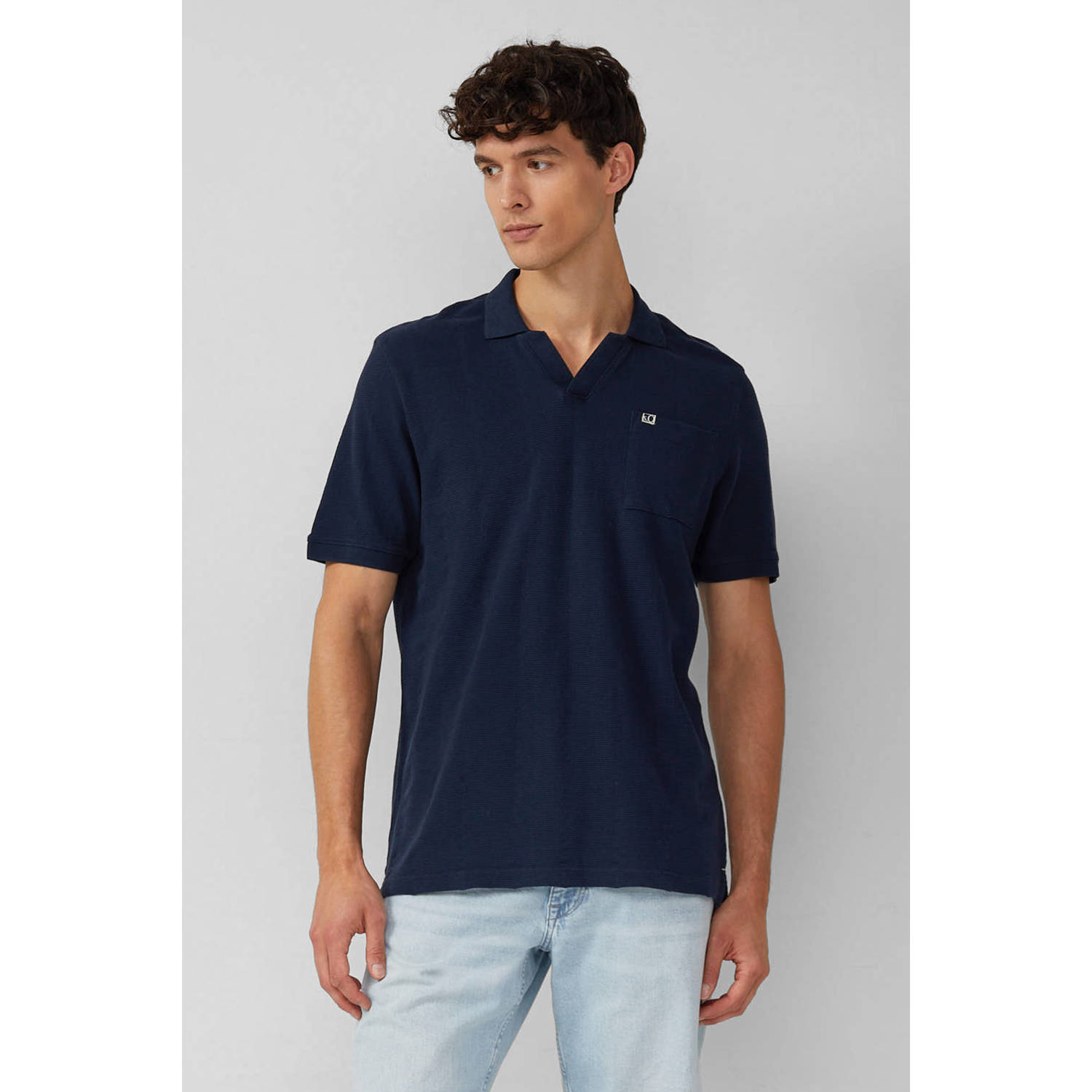 S.Oliver regular polo donkerblauw