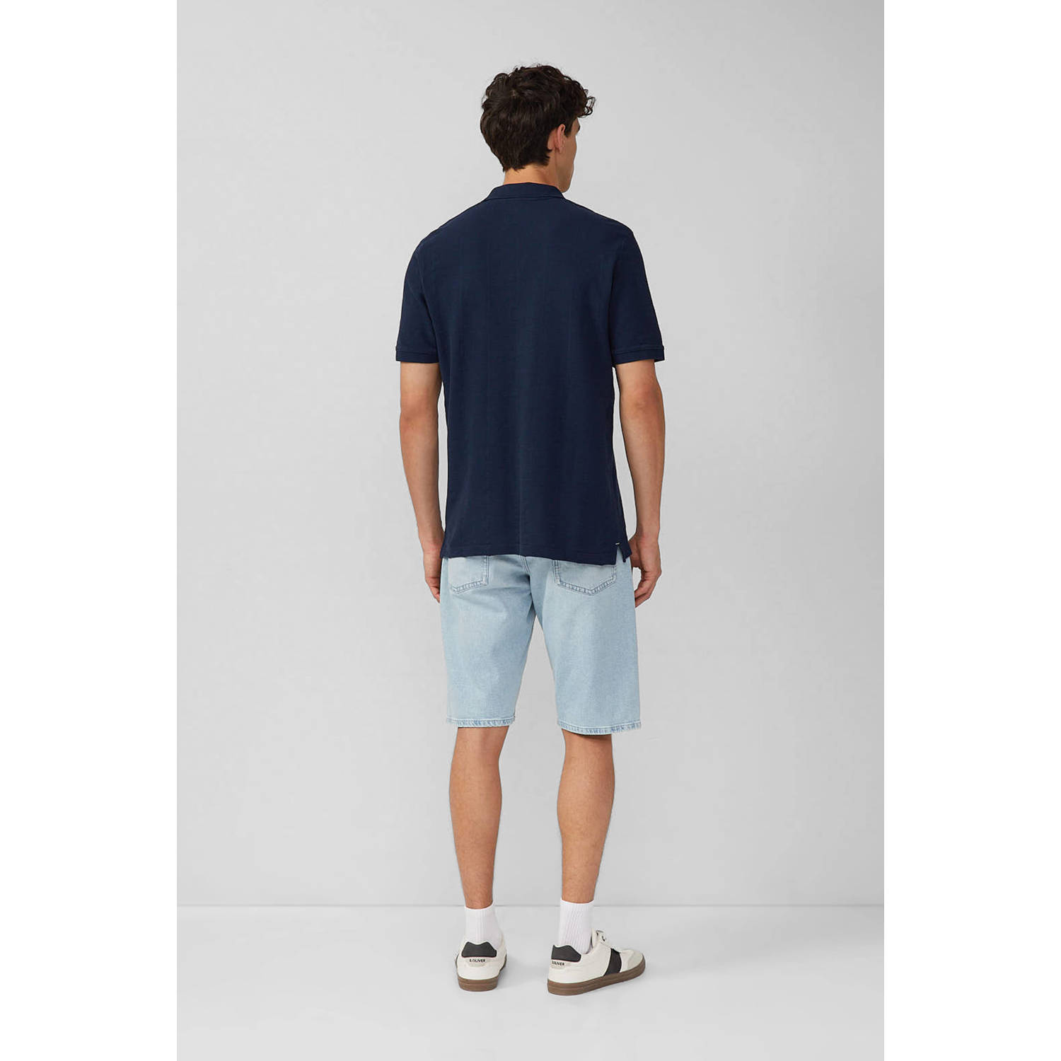 s.Oliver regular polo donkerblauw