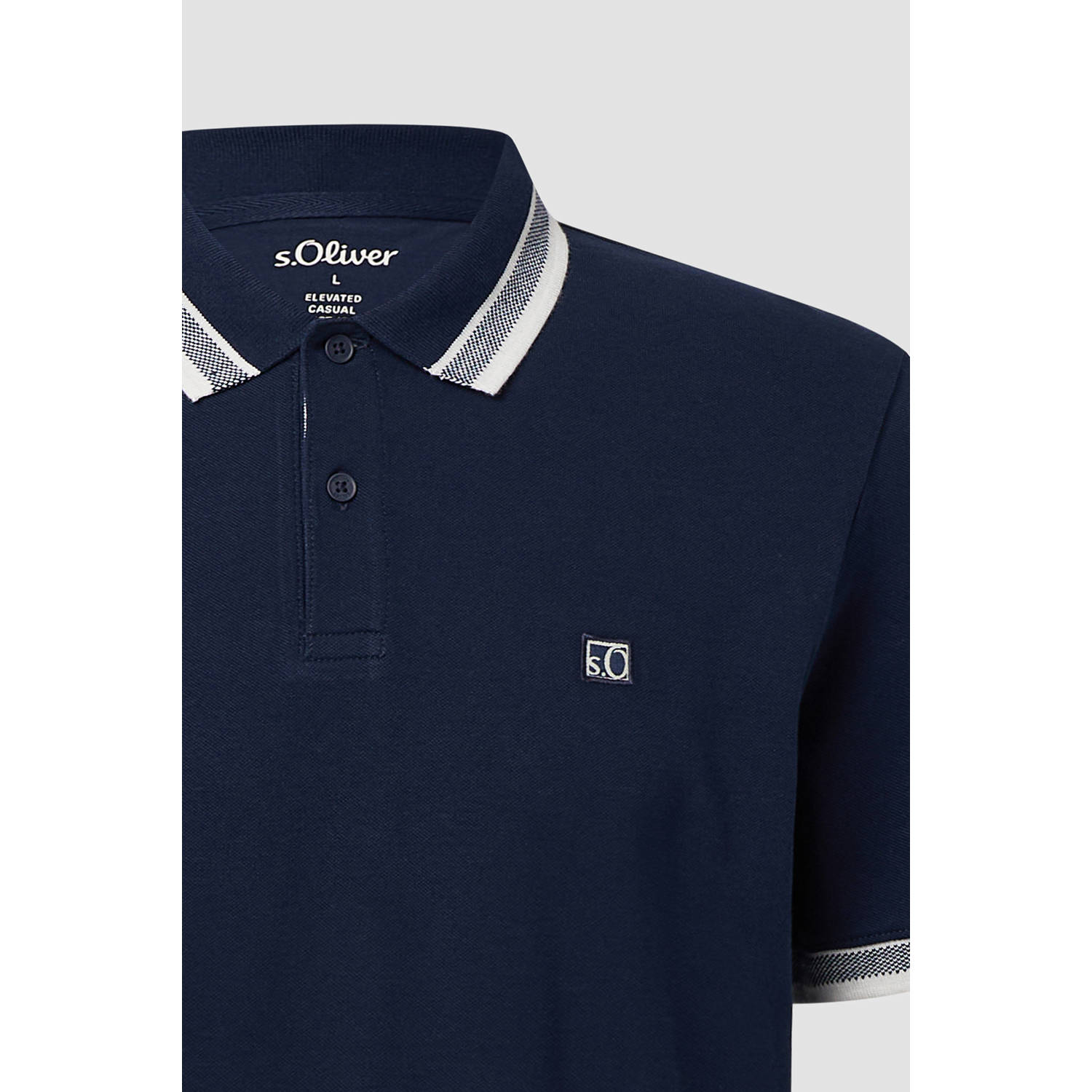s.Oliver regular polo donkerblauw