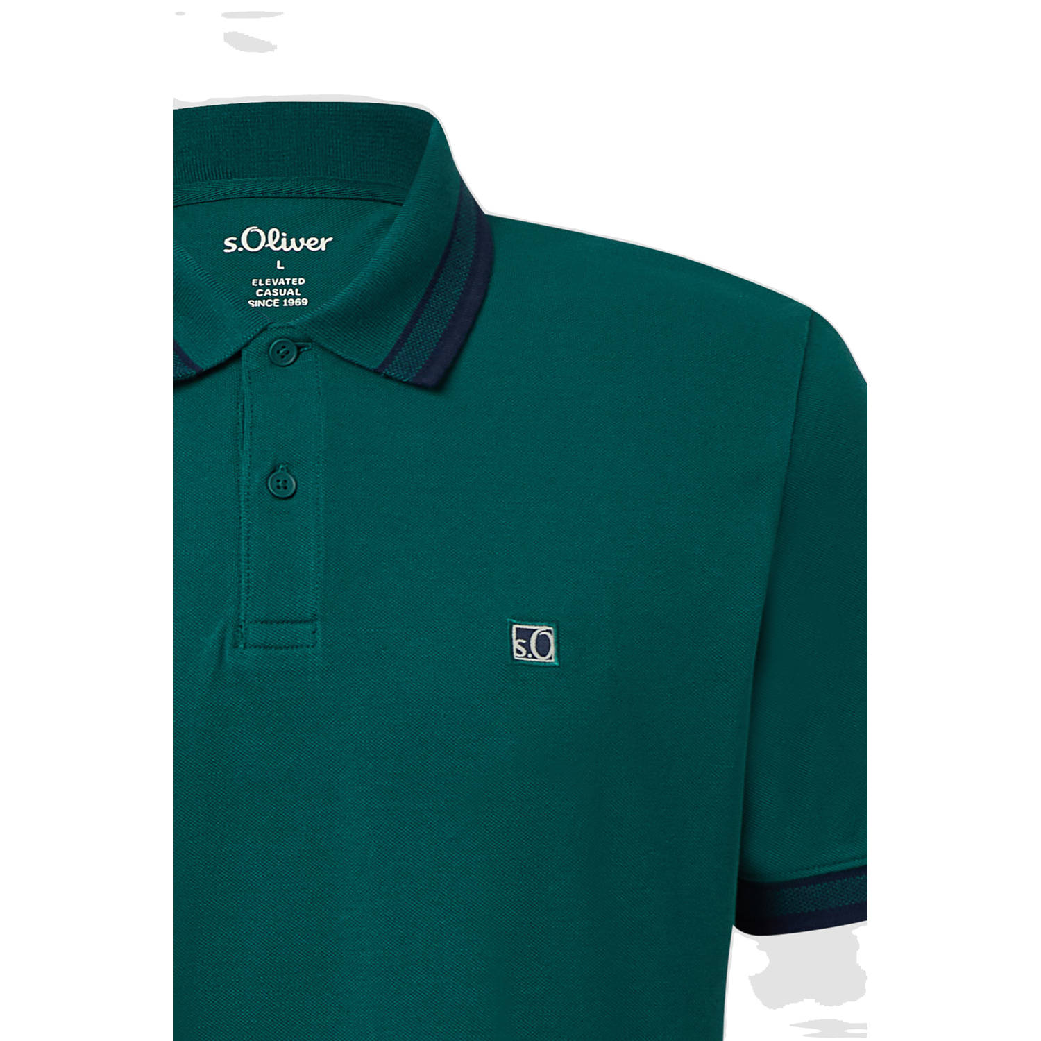 s.Oliver regular polo donkergroen
