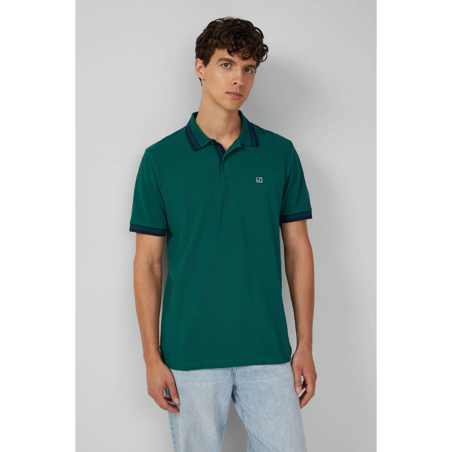 S.Oliver regular polo donkergroen