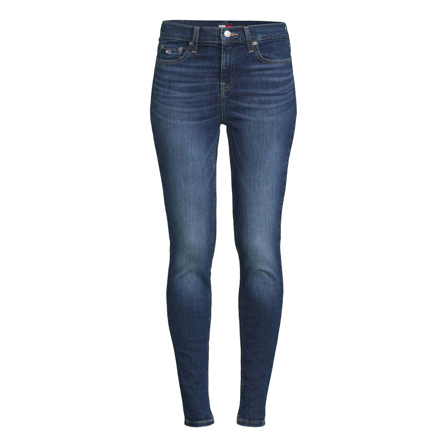 Tommy Jeans Donker Denim Skinny Katoen Stretch Jeans Blue Dames
