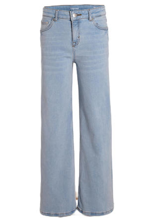 wide leg jeans light blue denim