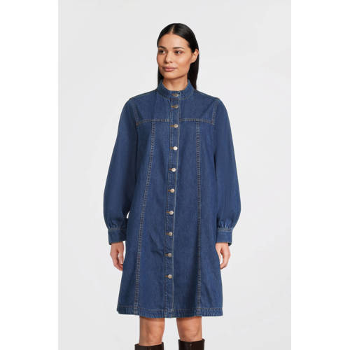 MSCH Copenhagen denim spijkerjurk medium blue denim afbeelding
