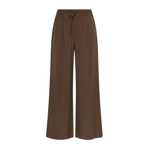MSCH Copenhagen wide leg regular waist broek bruin afbeelding