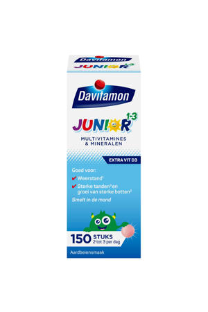 Junior 1+ smelttabletten aardbei - 150 stuks