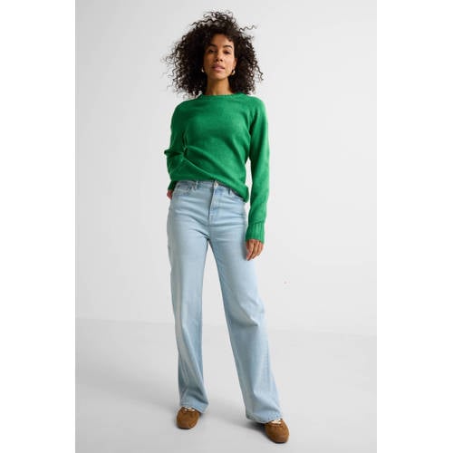 Anytime high waist wide leg jeans bleached blue afbeelding