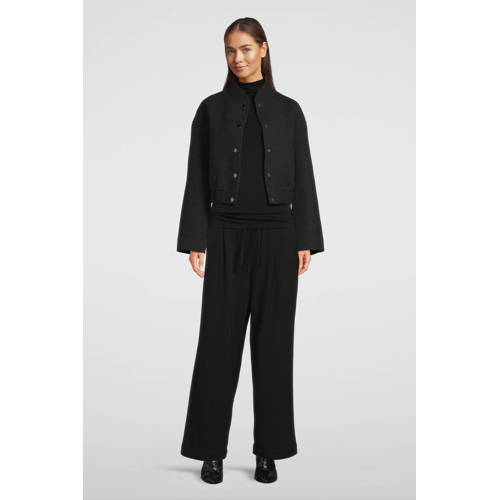 MSCH Copenhagen wide leg regular waist broek zwart afbeelding
