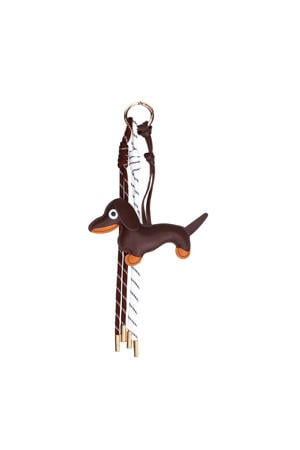 leren sleutelhanger donkerbruin