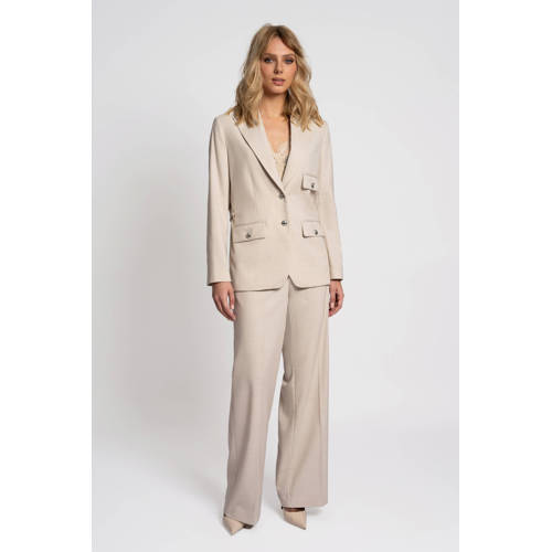Fifth House straight high waist broek beige afbeelding