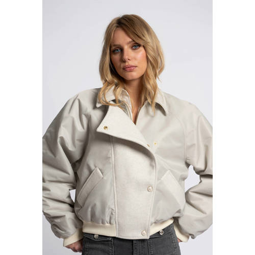 Fifth House bomberjacket ecru/lichtgrijs afbeelding