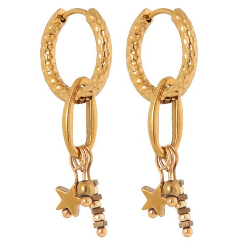Label Kiki gold plated oorbellen Cowgirl Hoops afbeelding