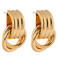 Label Kiki gold plated oorbellen Round Hoops