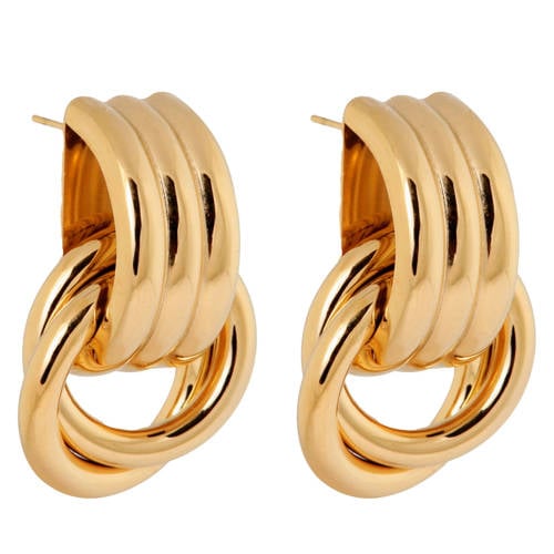 Label Kiki gold plated oorbellen Round Hoops afbeelding