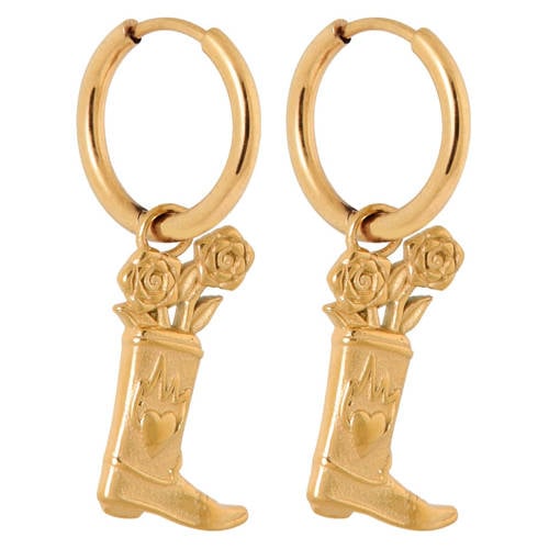 Label Kiki gold plated oorbellen Howdy Hoops afbeelding