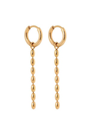 gold plated oorbellen Bones Hoops
