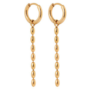 gold plated oorbellen Bones Hoops