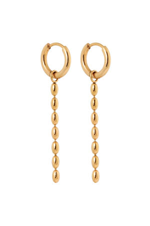 gold plated oorbellen Bones Hoops